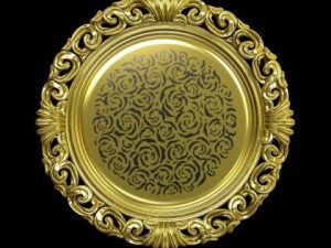 decorative gold plate pino vismara Modelo 3D
