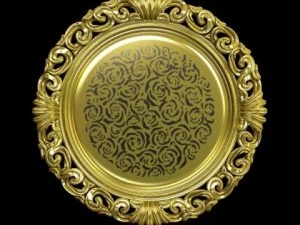 सजावटी सोने की प्लेट पिनो विस्मरा 3D मॉडल