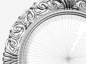 decorative gold plate pino vismara Modelo 3D