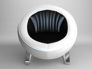 contemporary round chair Model 3D