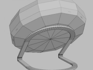 contemporary round chair Model 3D