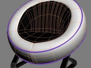 contemporary round chair 3D Model