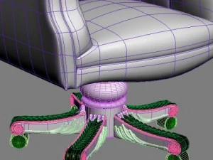 luxury office armchair 3D Model