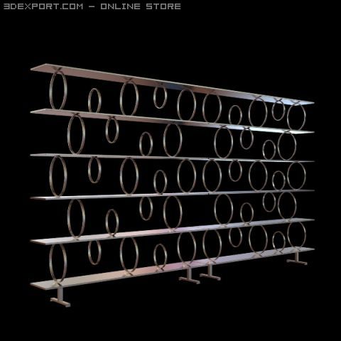 contemporary shelf unit Modelo 3D .c4d .max .obj .3ds .fbx .stl .blend 