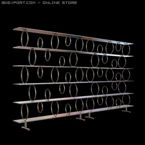 contemporary shelf unit 3D Model .c4d .max .obj .3ds .fbx .stl .blend 