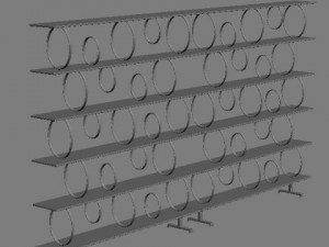 contemporary shelf unit Modelo 3D