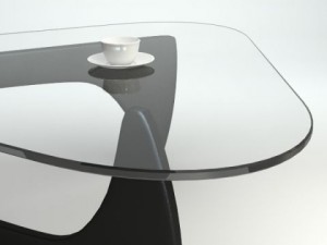 coffee table with cup and saucer 3Dモデル