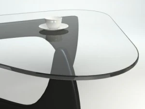 coffee table with cup and saucer 3D Model