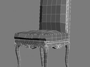 traditional side chair 3D Модель