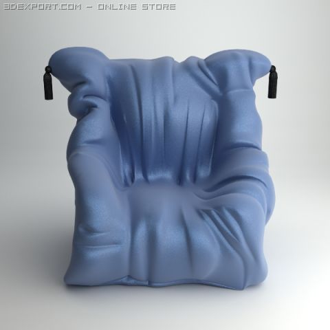 shadow meritalia armchair 3D Model .c4d .max .obj .3ds .fbx .stl .blend 