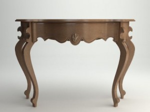 wooden console table Modelo 3D