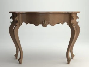 meja konsol kayu Model 3D