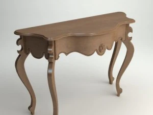 wooden console table 3D Model