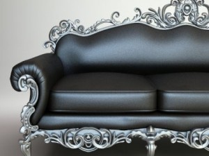 ornate baroque sofa 3D Model