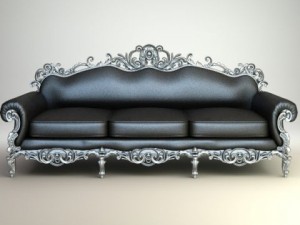 ornate baroque sofa 3Dモデル