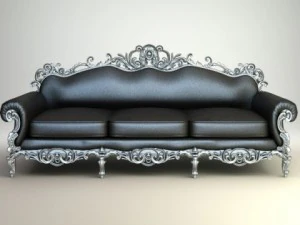 ornate baroque sofa 3D Model
