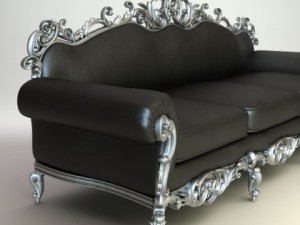 ornate baroque sofa 3Dモデル