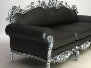ornate baroque sofa 3D Model