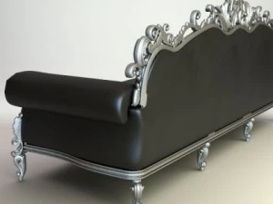ornate baroque sofa 3D Model
