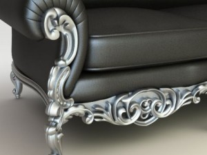 ornate baroque sofa 3Dモデル