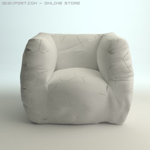 designer italian armchair 3D Modell .c4d .max .obj .3ds .fbx .stl .blend