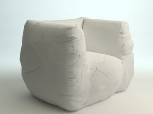 designer italian armchair 3D Modell