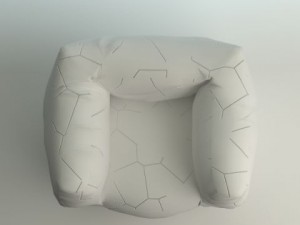 designer italian armchair 3D Modell