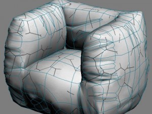 designer italian armchair 3D Modell