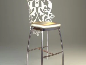 ornate bar stool 3D Model