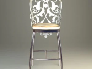 ornate bar stool 3D Model
