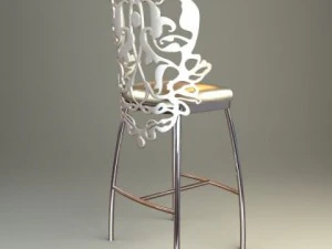 ornate bar stool 3D Model