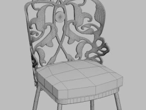 ornate bar stool 3D Model