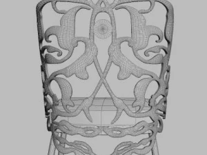 ornate bar stool 3D Model