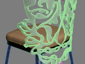 ornate bar stool 3D Model