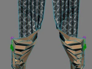 classical curtains  2 3D Model