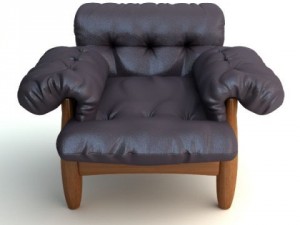armchair  ottoman mole by classicon 3D Model