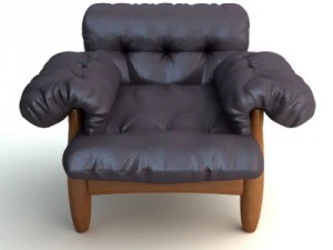 armchair  ottoman mole by classicon 3D Model