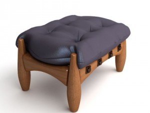 armchair  ottoman mole by classicon 3D Model