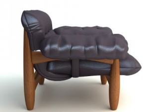 armchair  ottoman mole by classicon 3D Model