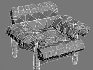 armchair  ottoman mole by classicon 3D Model