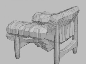 armchair  ottoman mole by classicon 3D Model