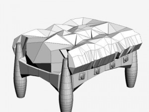 armchair  ottoman mole by classicon 3D Model