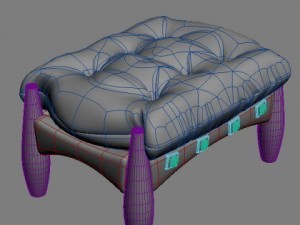 armchair  ottoman mole by classicon 3D Model