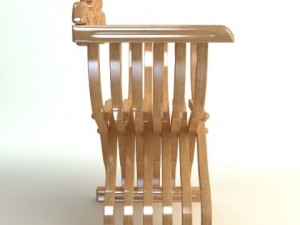 savonarola x chair photorealistic 3Dモデル