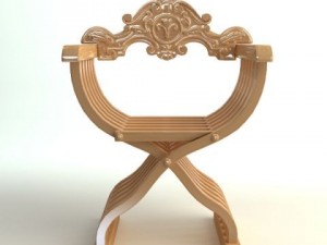 savonarola x chair photorealistic 3Dモデル