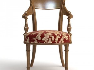 photorealistic antique armchair 3D Model