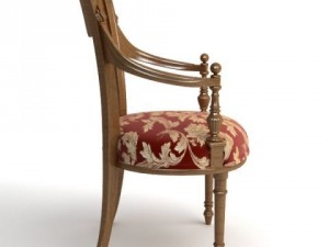 photorealistic antique armchair 3D Model