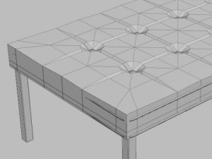 contemporary bench 3D 模型