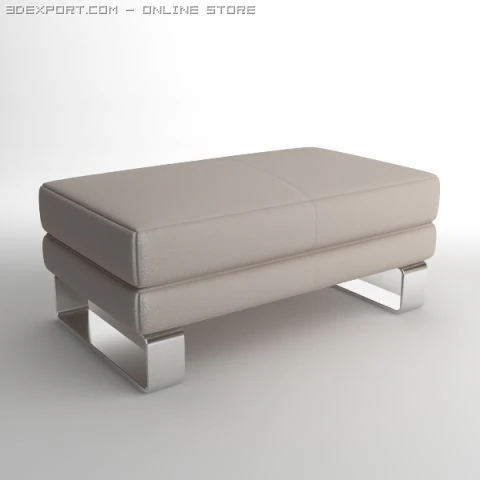 ottoman 3D Model .c4d .max .obj .3ds .fbx .stl .blend 