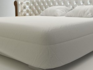 padded headboard bed Modelo 3D
